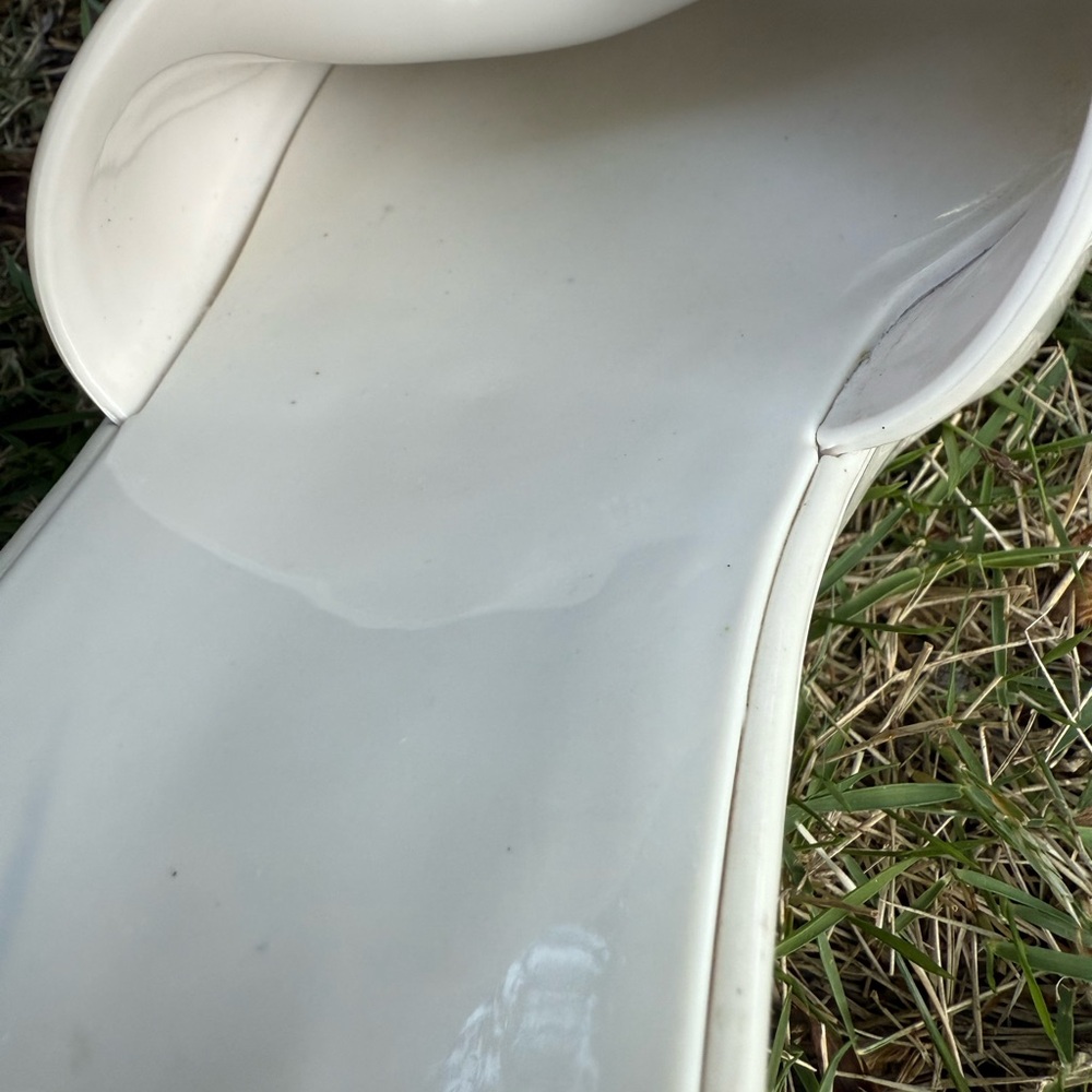 Women's GUCCI white Glossy Rubber Block Heel Slide Jelly Sandals Sz EU 40 - Picture 10 of 13